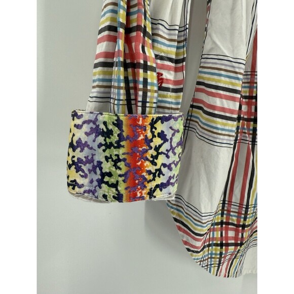 ROBERT GRAHAM Shirt Men's MEDIUM Hidden Snap Button Flip Cuff Long Sleeve EUC - Picture 4 of 14